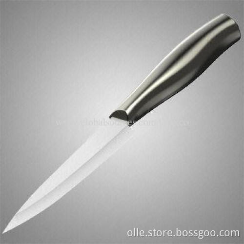 Zirconia kitchen knife, fashion design stainless steel handle, 4-inch 100mm